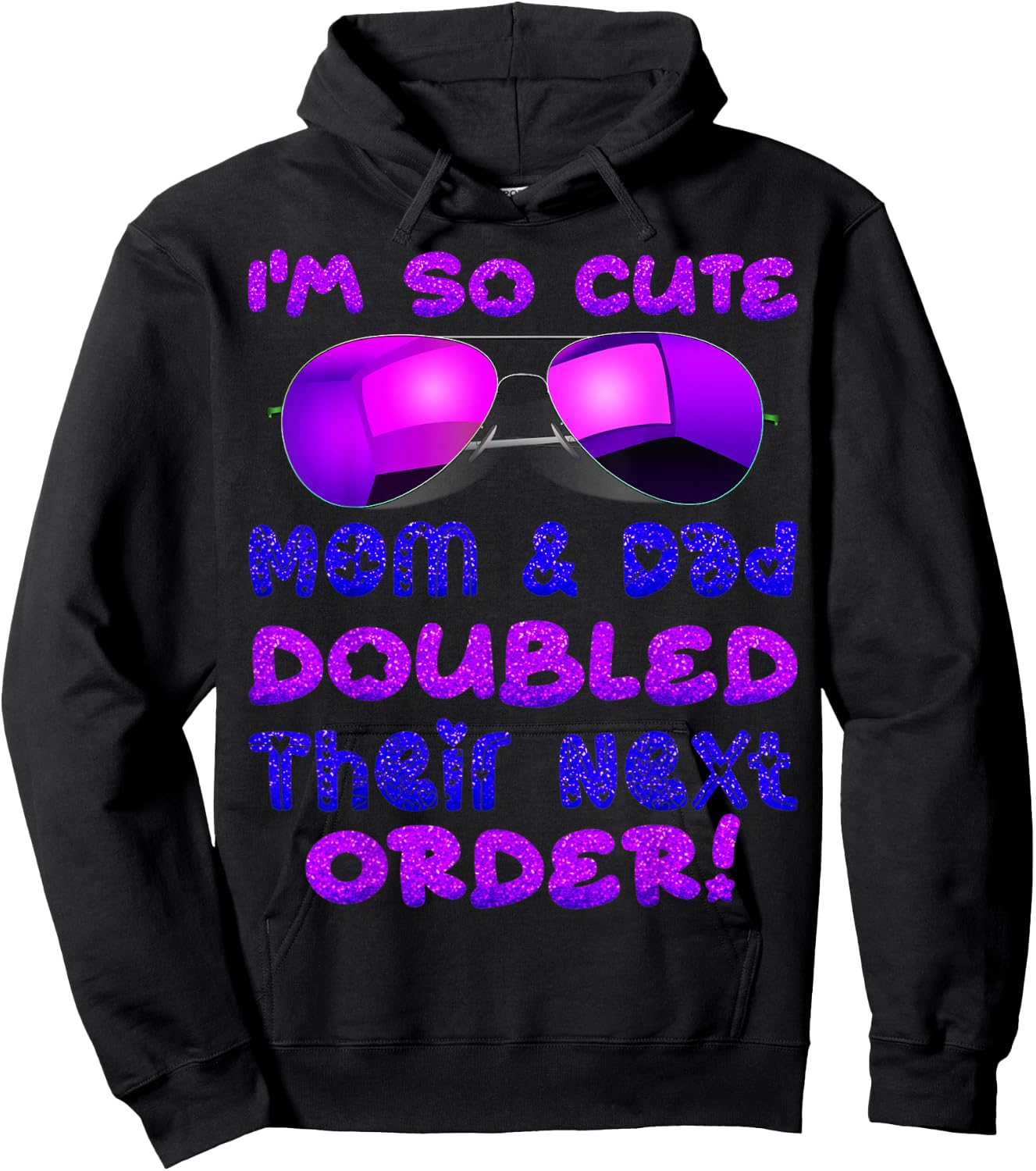 I'm So Cute Mom And & Doubled Their Next Order Twins Baby Hoodie - Hoodie | Black