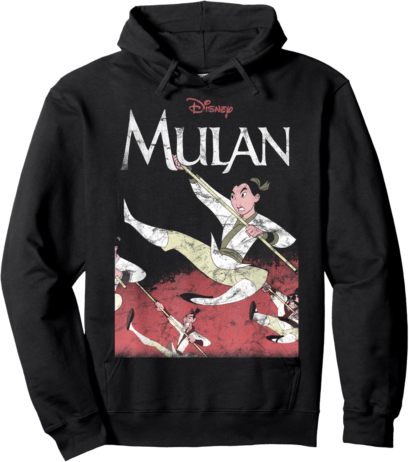 Disney Mulan Action Pose Portrait Small Hoodie - Hoodie | Black