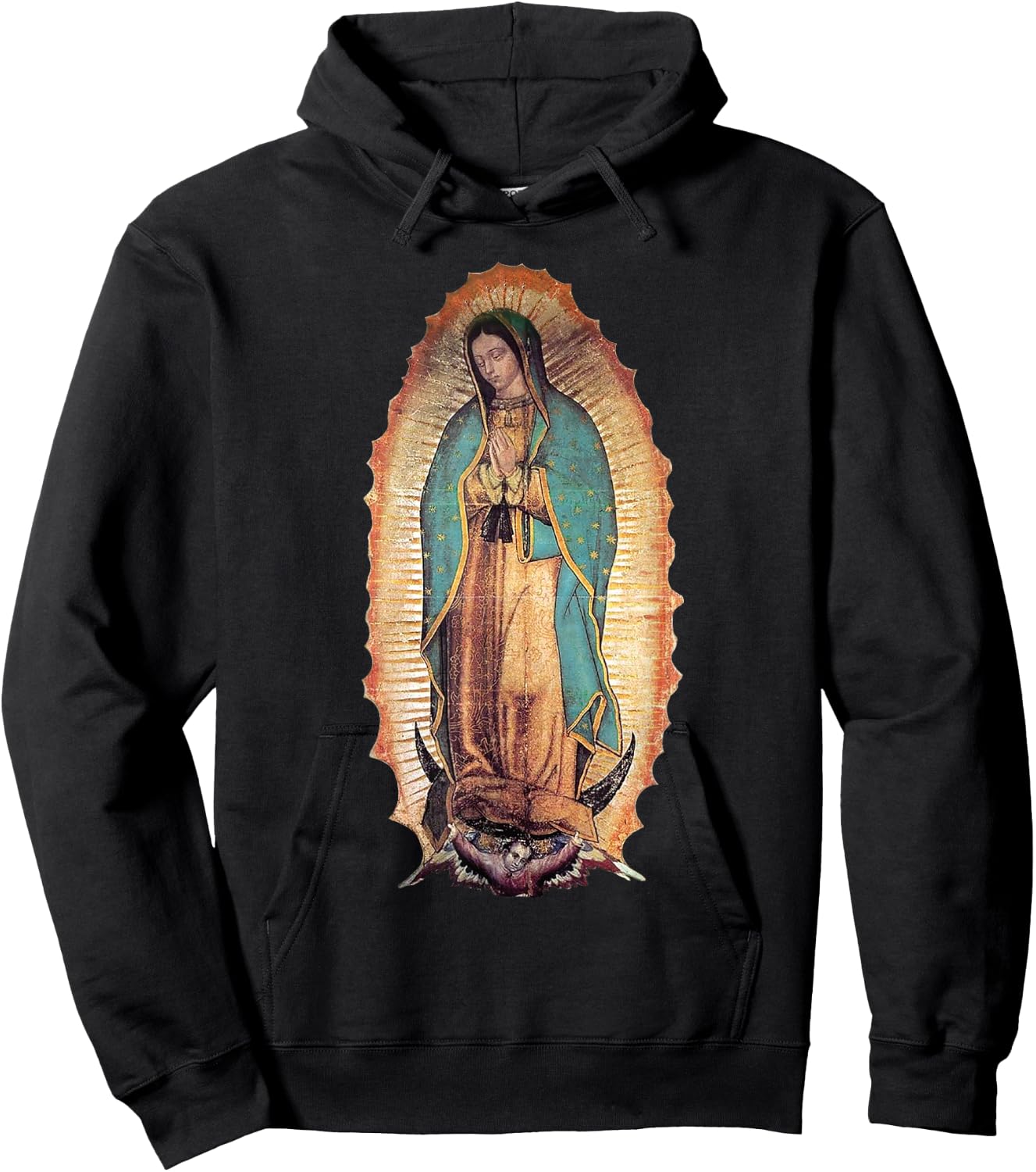 Our Love Lady of Guadalupe Virgin Mary Catholic Hoodie - Hoodie | Black