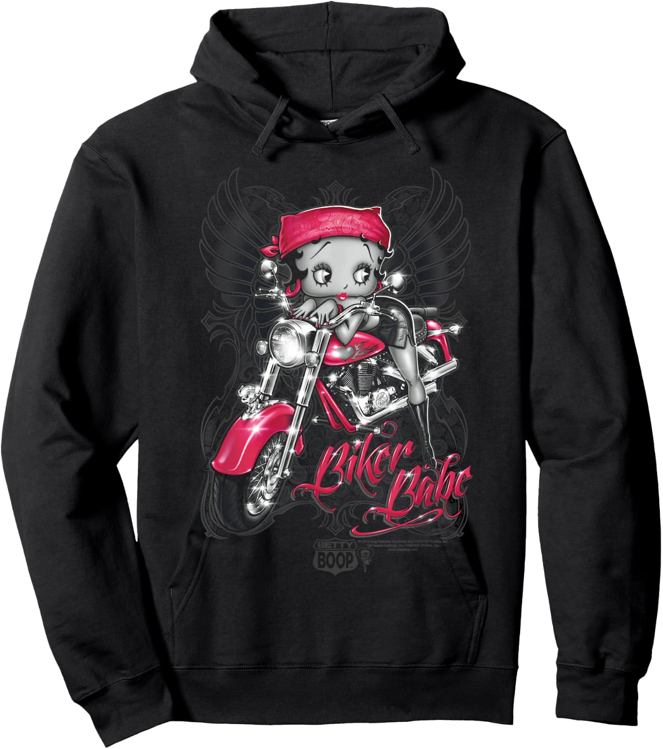 Betty Boop Biker Babe Hoodie - Hoodie | Black