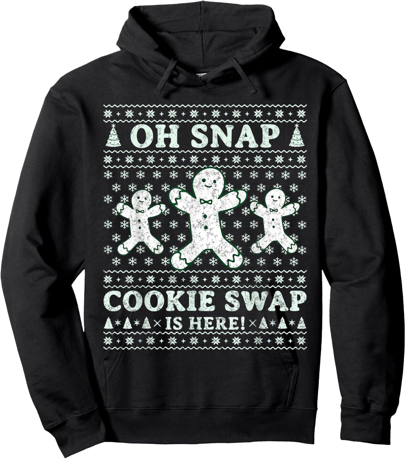 Oh Snap Bakers Family Baking Team Cute Christmas Cookie Swap Hoodie - Hoodie | Black