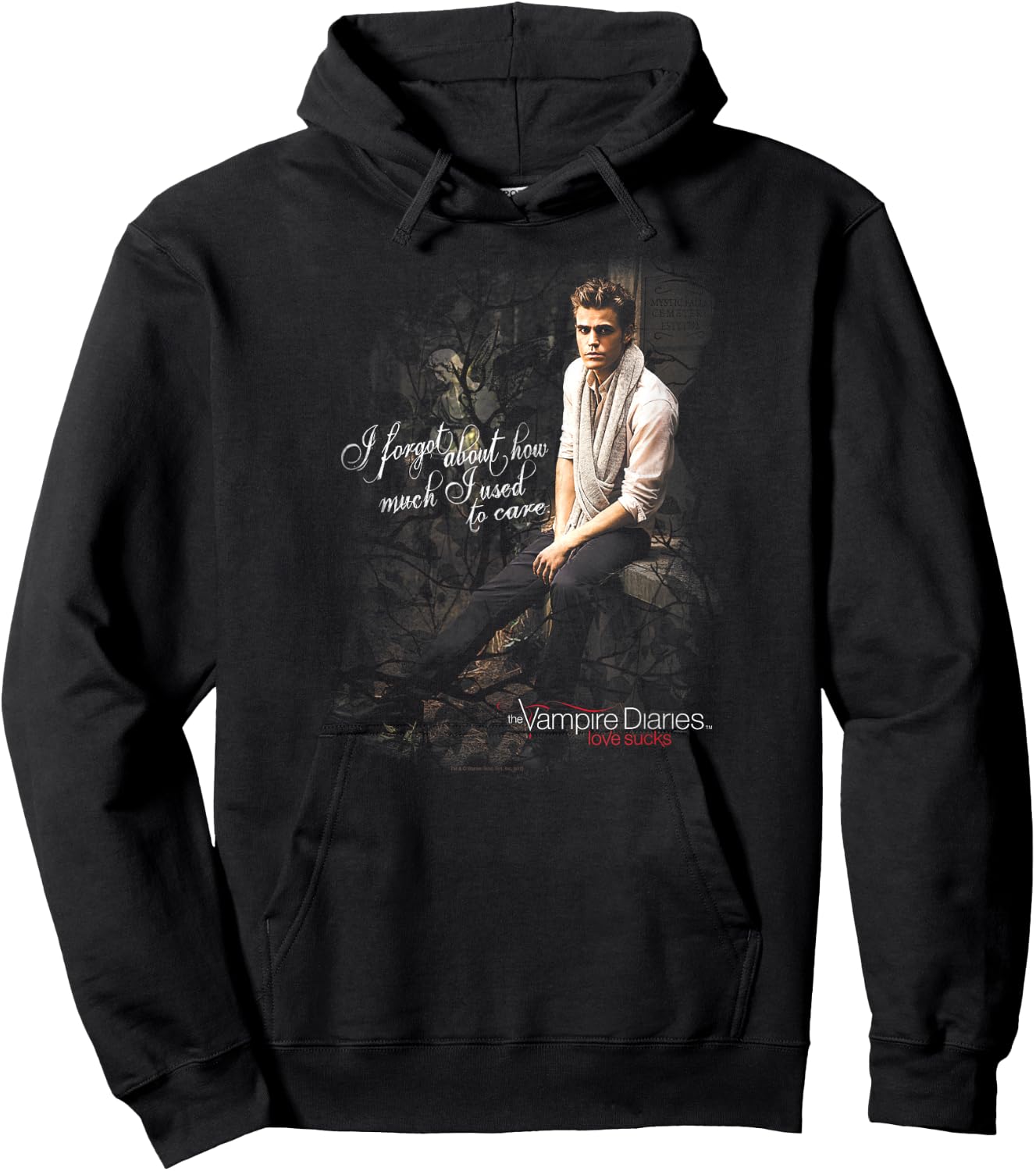 Vampire Diaries Stefan I Used to Care Hoodie - Hoodie | Black