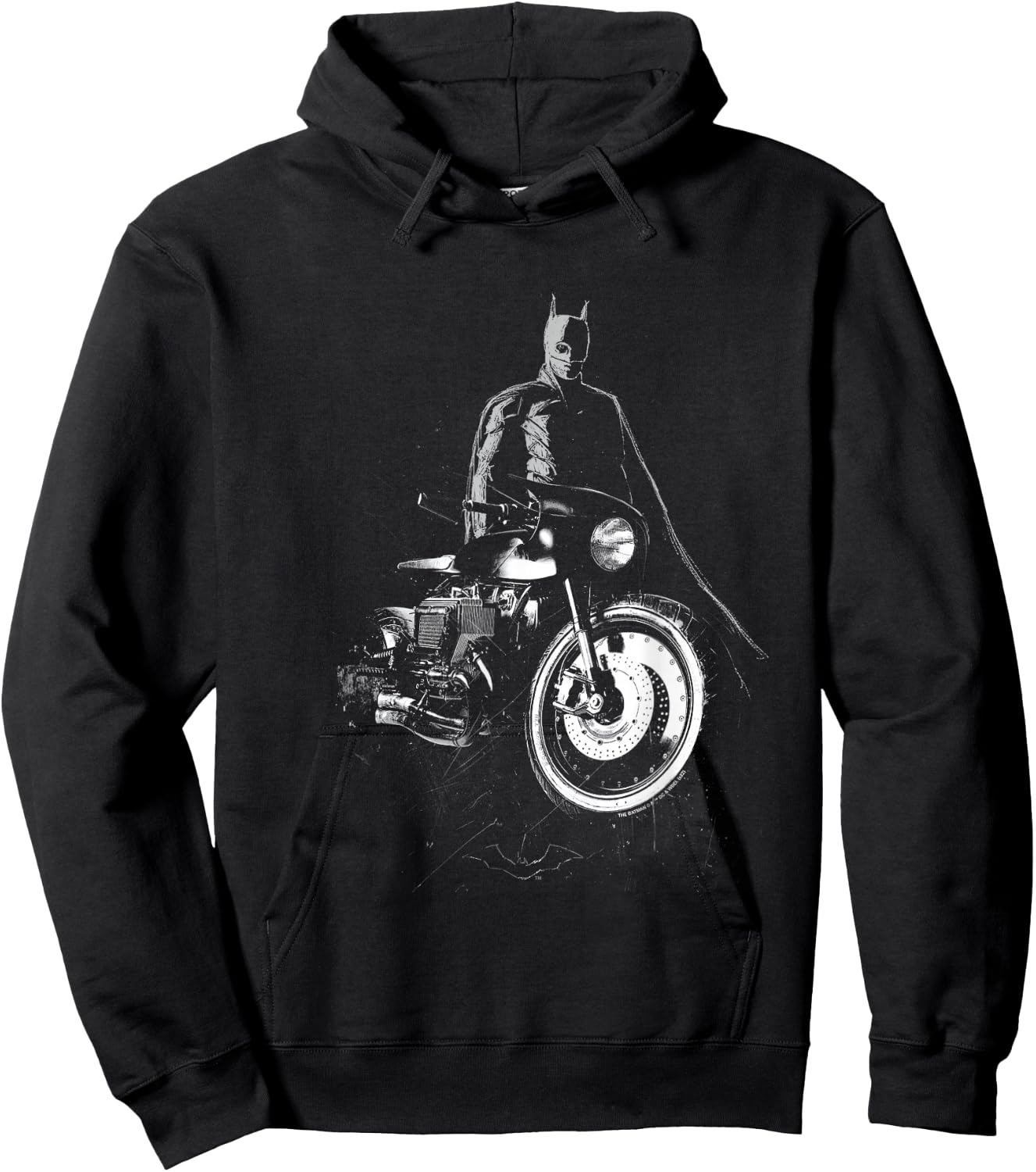 The Batman And His Motorcycle Hoodie - Hoodie | Black