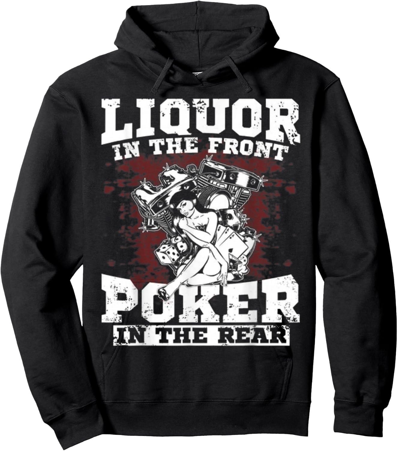 Liquor in the front poker in the rear Awesome Racing Hoodie - Hoodie | Black