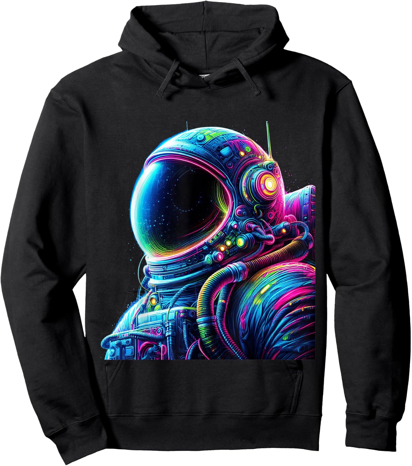 Astronaut Planets Space Colourful Astronaut Suit Hoodie - Hoodie | Black