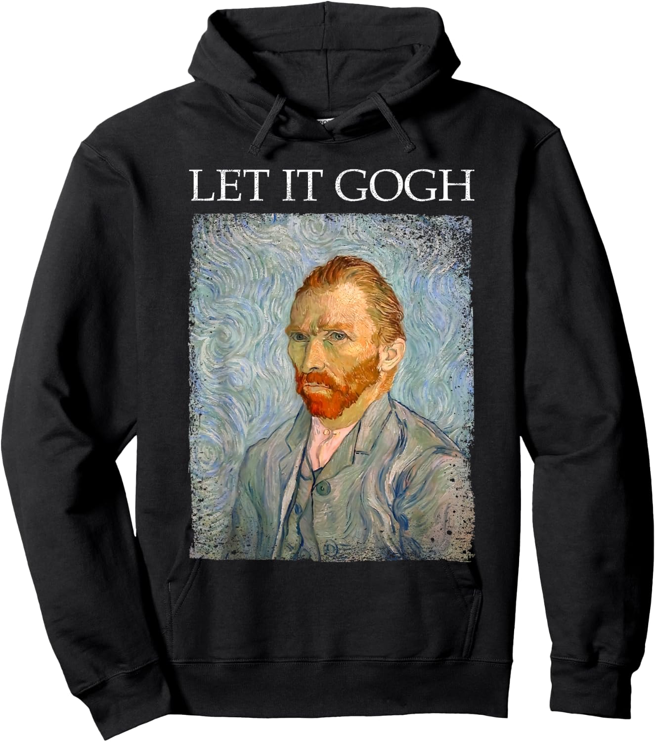 Let It Gogh Shirt Funny Van Gogh Artist Graphic Gift Hoodie - Hoodie | Black