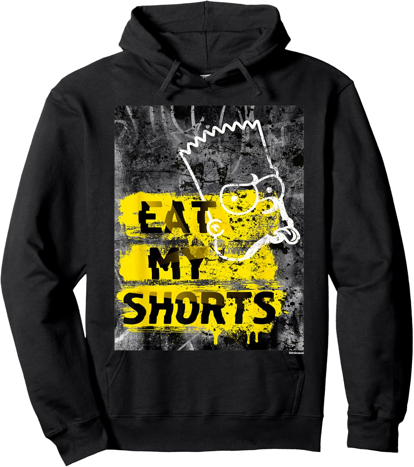 The Simpsons Bart Simpson Eat My Shorts Graffiti Hoodie - Hoodie | Black