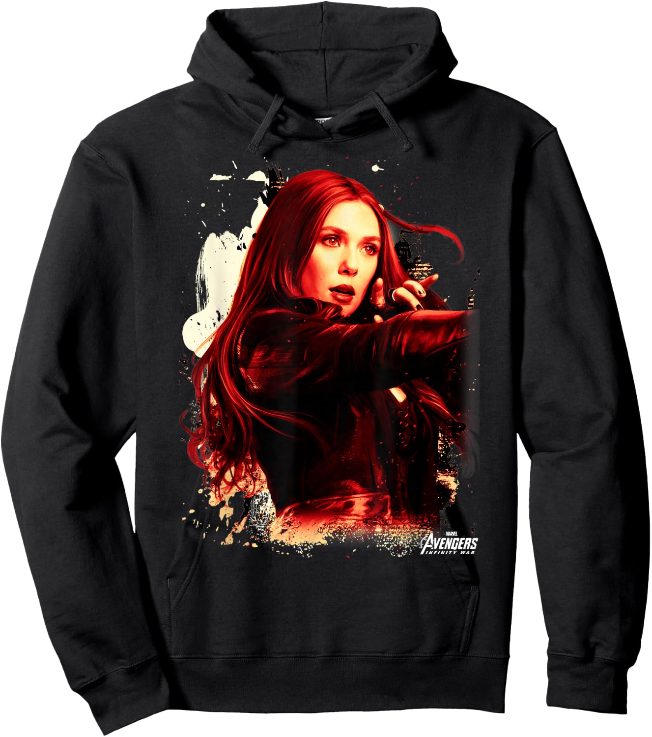 Marvel Infinity War Scarlet Witch Portrait Graphic Hoodie - Hoodie | Black