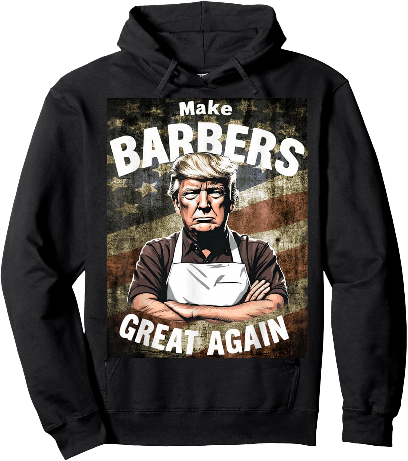 Make Barbers Great Again | Barbers for Trump Barber Shop Hoodie - Hoodie | Black