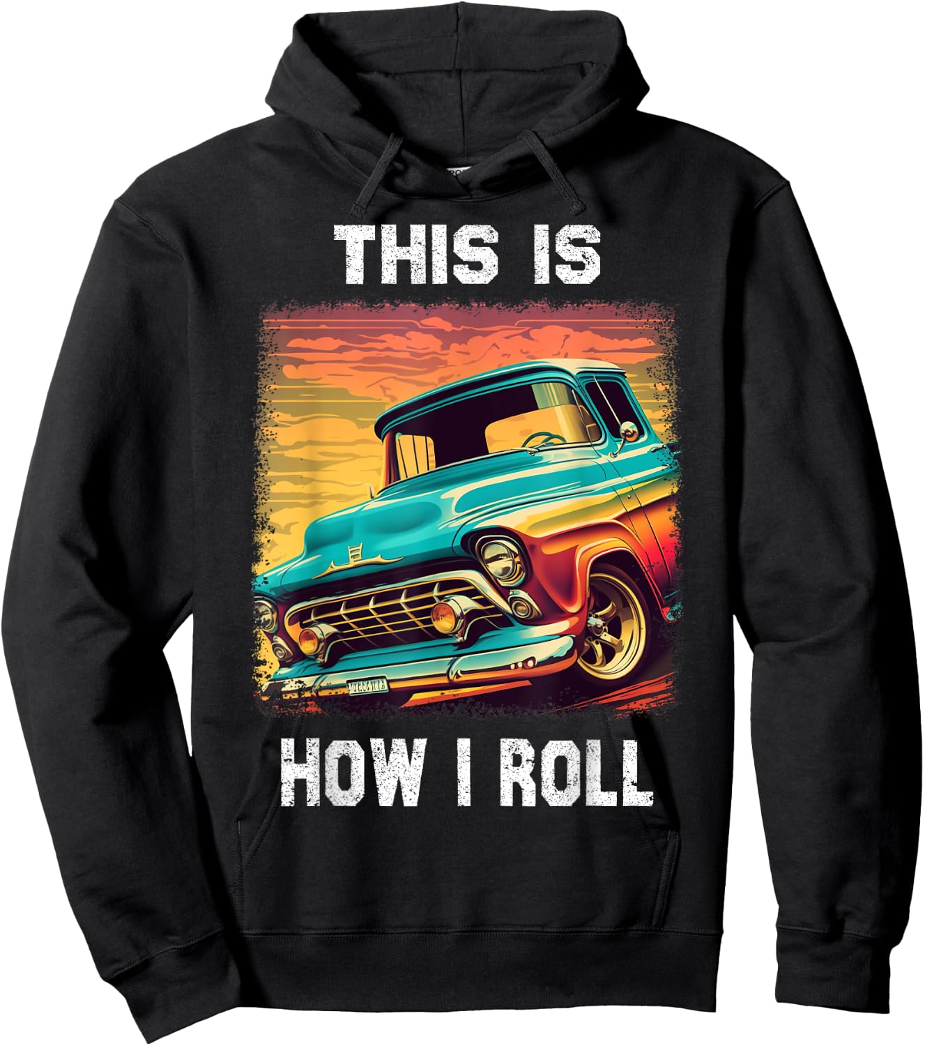 Vintage Classic Old Pickup Truck for Pickup Trucks Lovers Hoodie - Hoodie | Black
