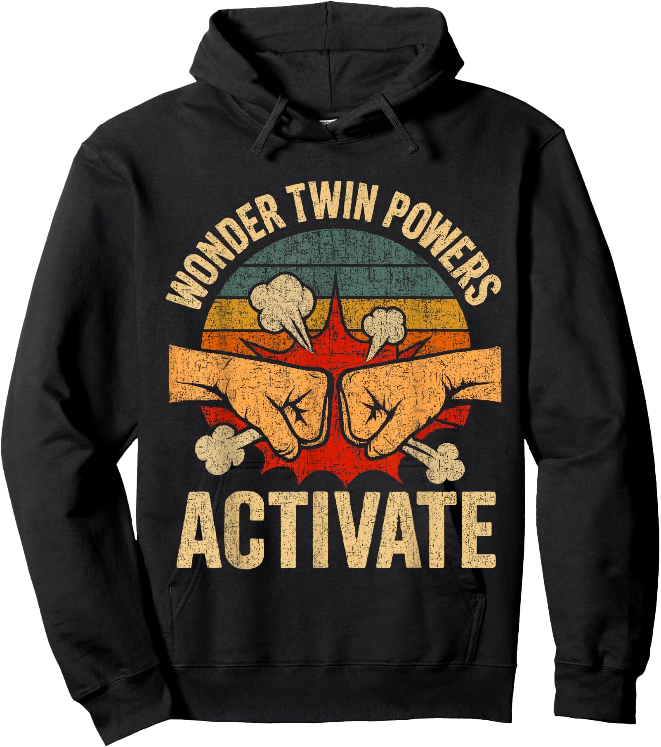 Wonder Twin Powers Activate Funny Twins Brother Sister Hoodie - Hoodie | Black