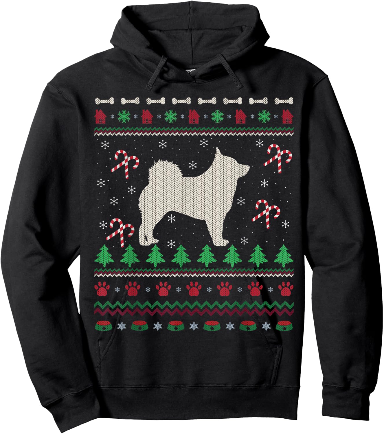 Schipperke Dog Lover Xmas Ugly Schipperke Christmas Men Women Kids Hoodie - Hoodie | Black