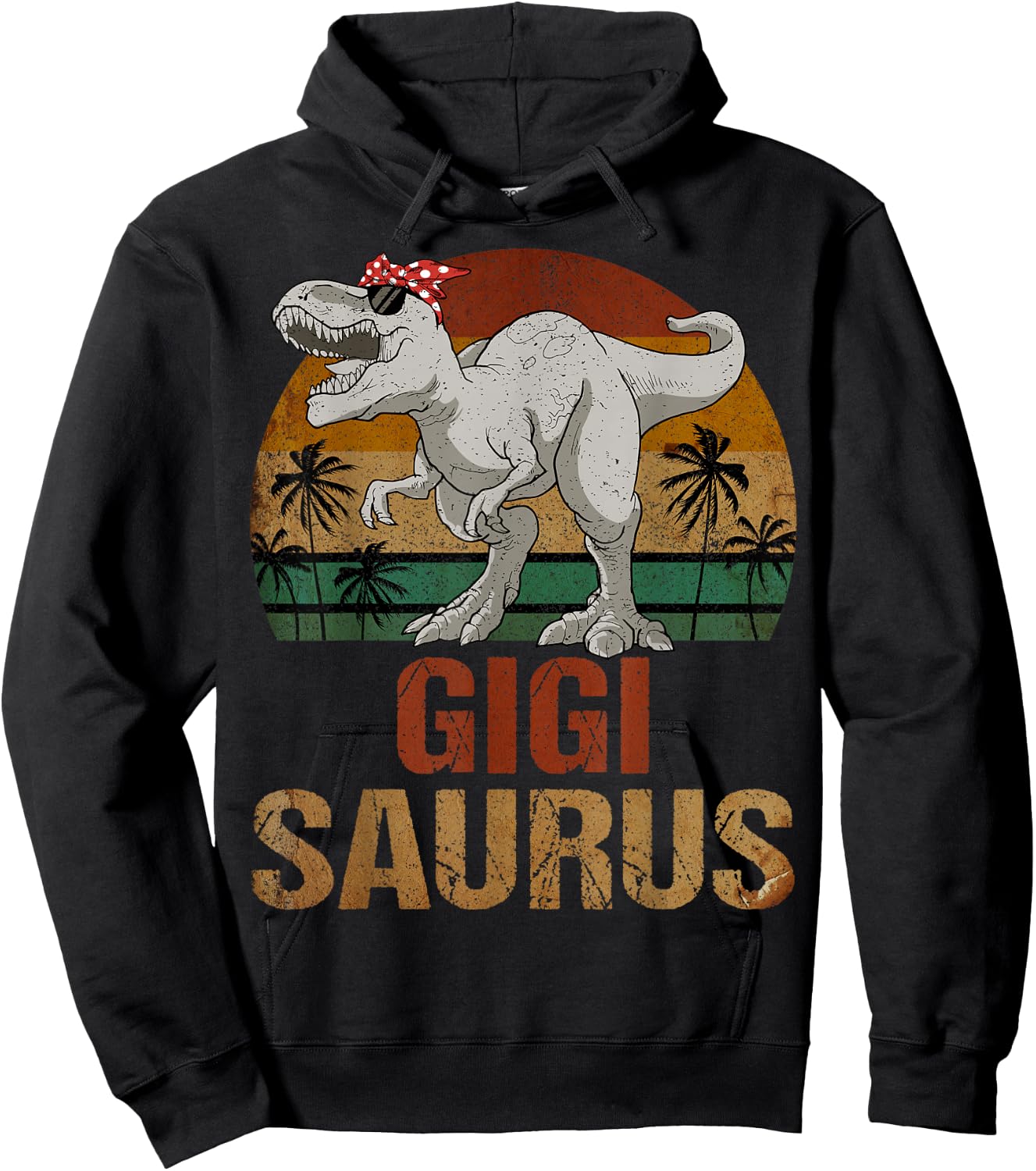 Gigisaurus T Rex Dinosaur Gigi Saurus Mother's Day Hoodie - Hoodie | Black