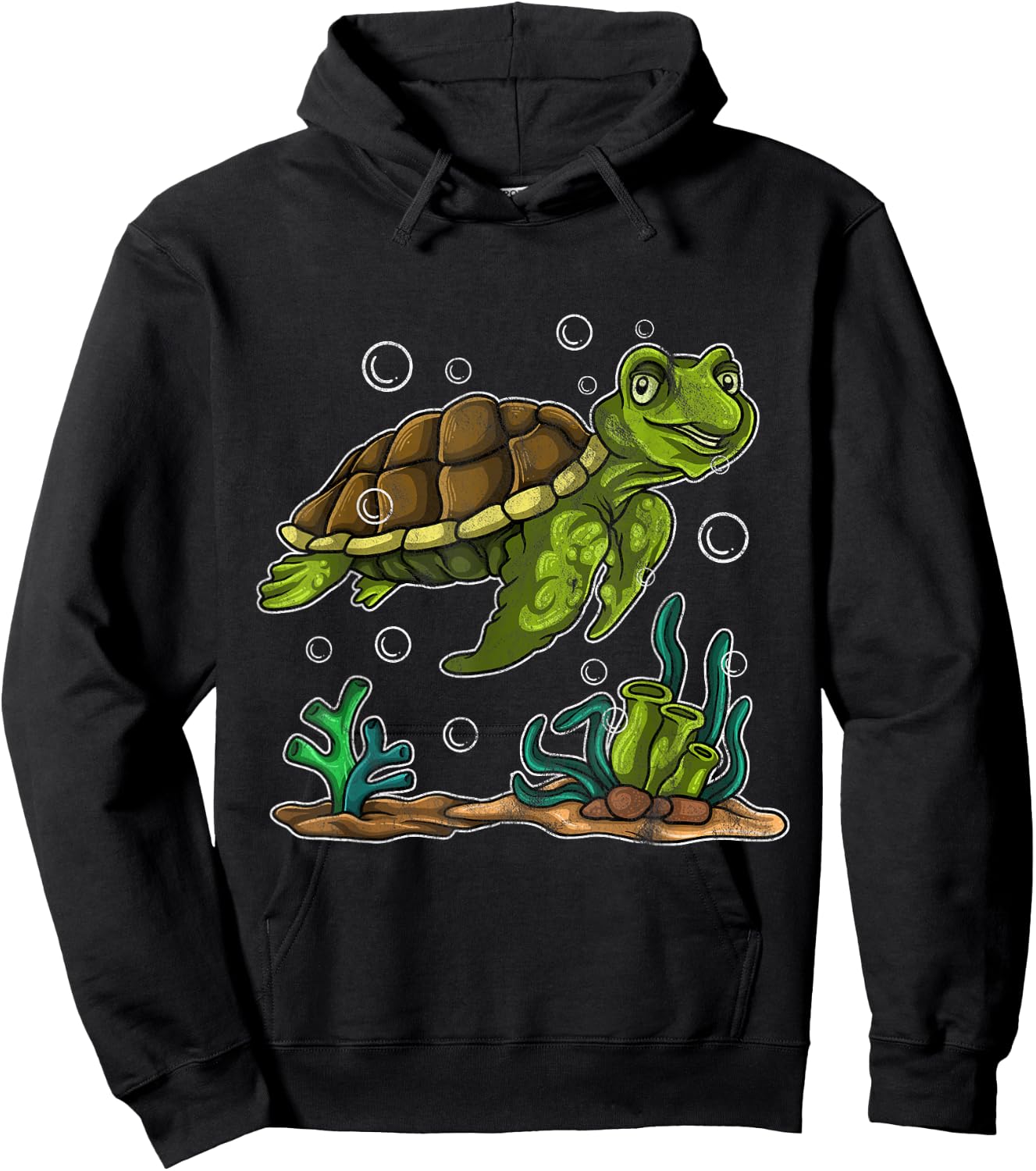 Turtle Girls Boys Tortuga Ocean Chill Turtle Hoodie - Hoodie | Black