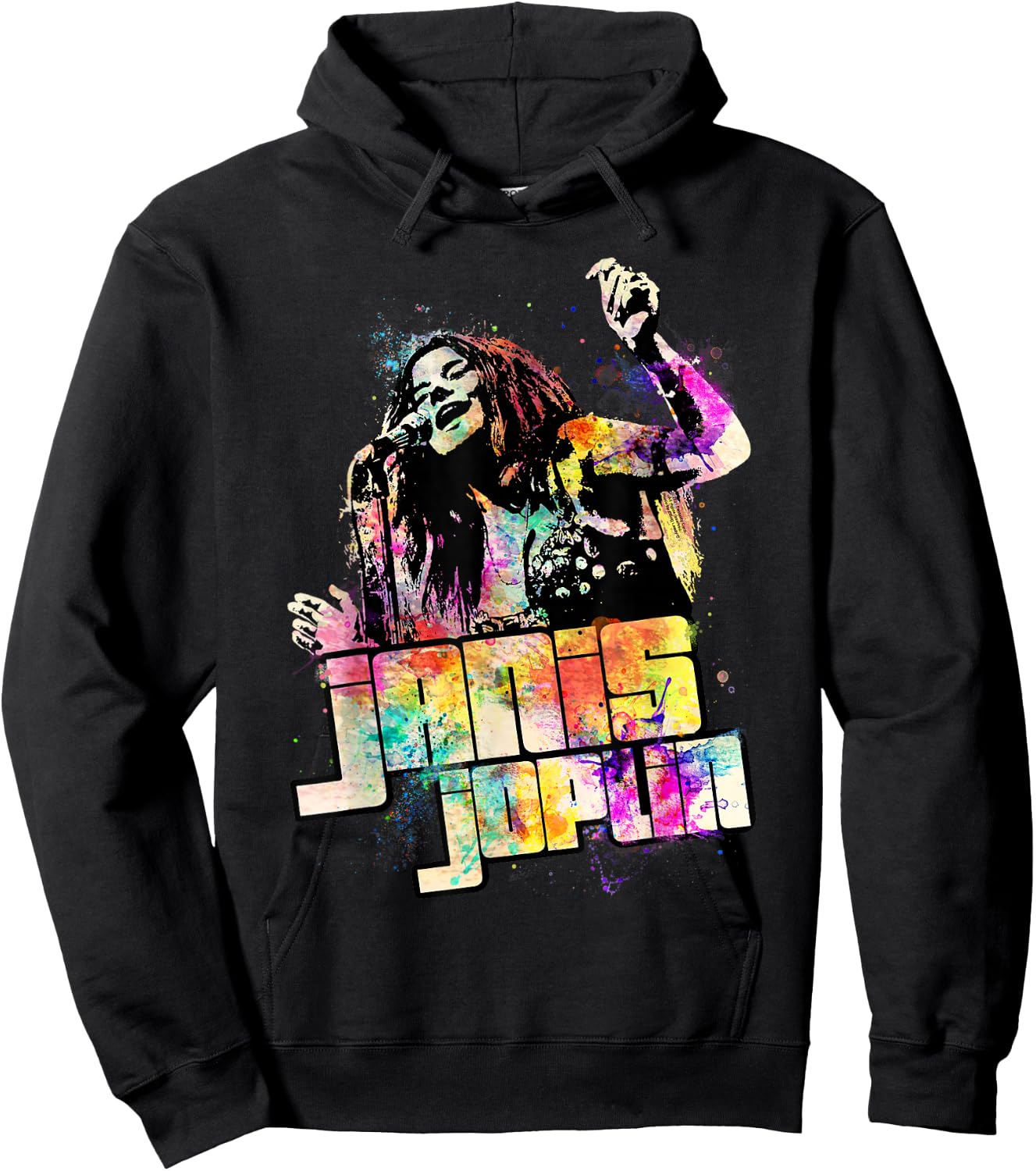Janis Joplin Colors of Janis Hoodie - Hoodie | Black