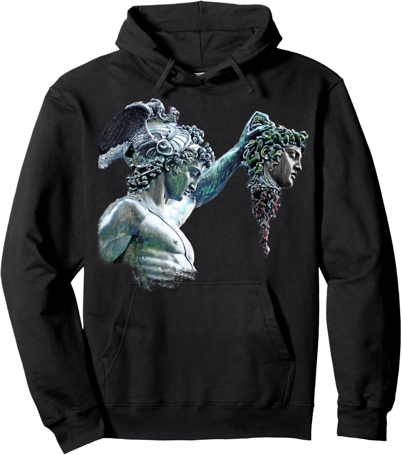 Perseus and Medusa Statue Hoodie - Hoodie | Black
