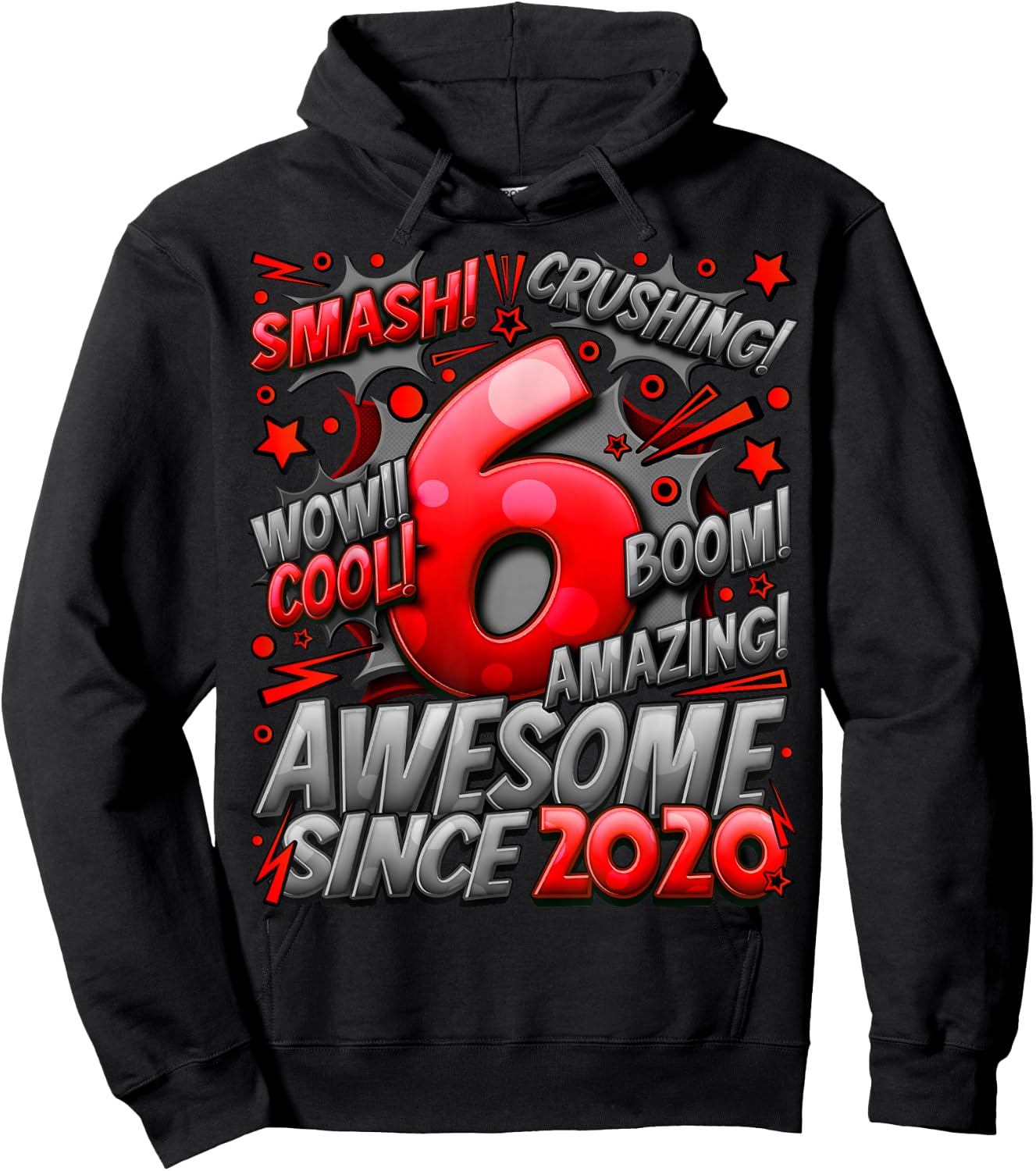 6 Year Old Gifts for Boys 6th Birthday Boy 6 Year Old Boy Hoodie - Hoodie | Black