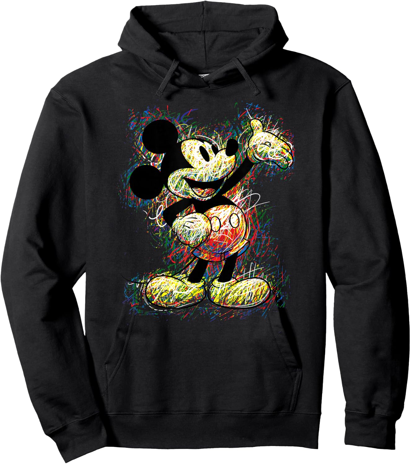 Disney - Mickey Mouse Scribble Hoodie - Hoodie | Black