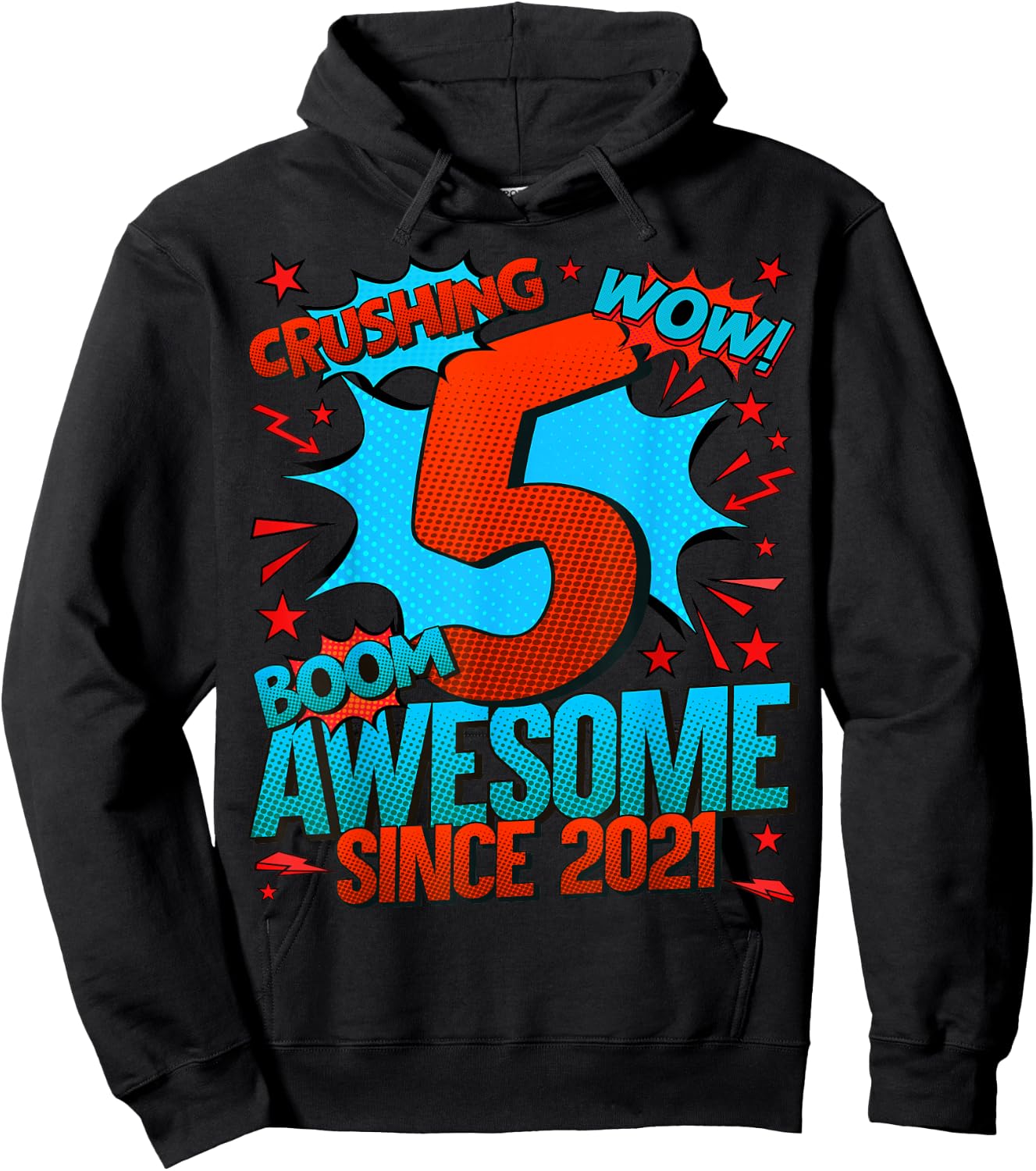 5 Year Old Gifts for Boys 5th Birthday Boy 5 Year Old Boy Hoodie - Hoodie | Black