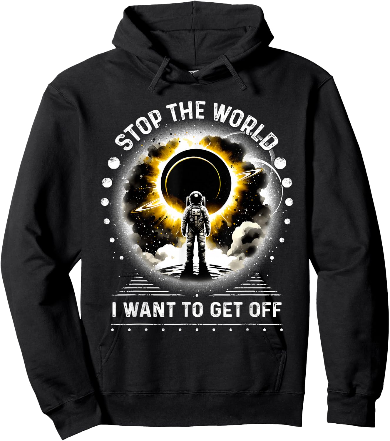 Astronaut Escape Plan Get Off World Sarcastic Hoodie - Hoodie | Black