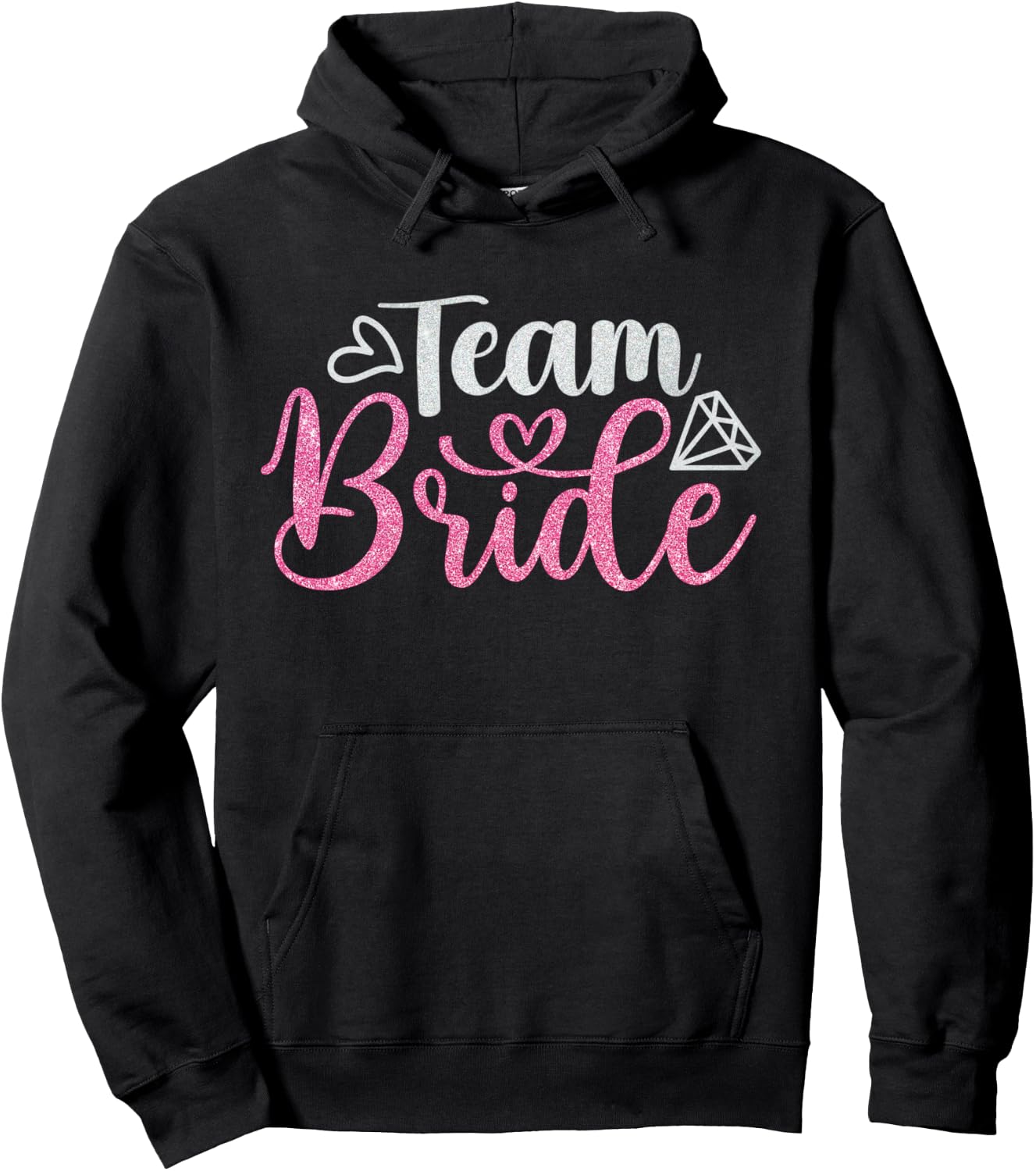 Team Bride Bachelorette party Tribe Bridesmaid Hoodie - Hoodie | Black