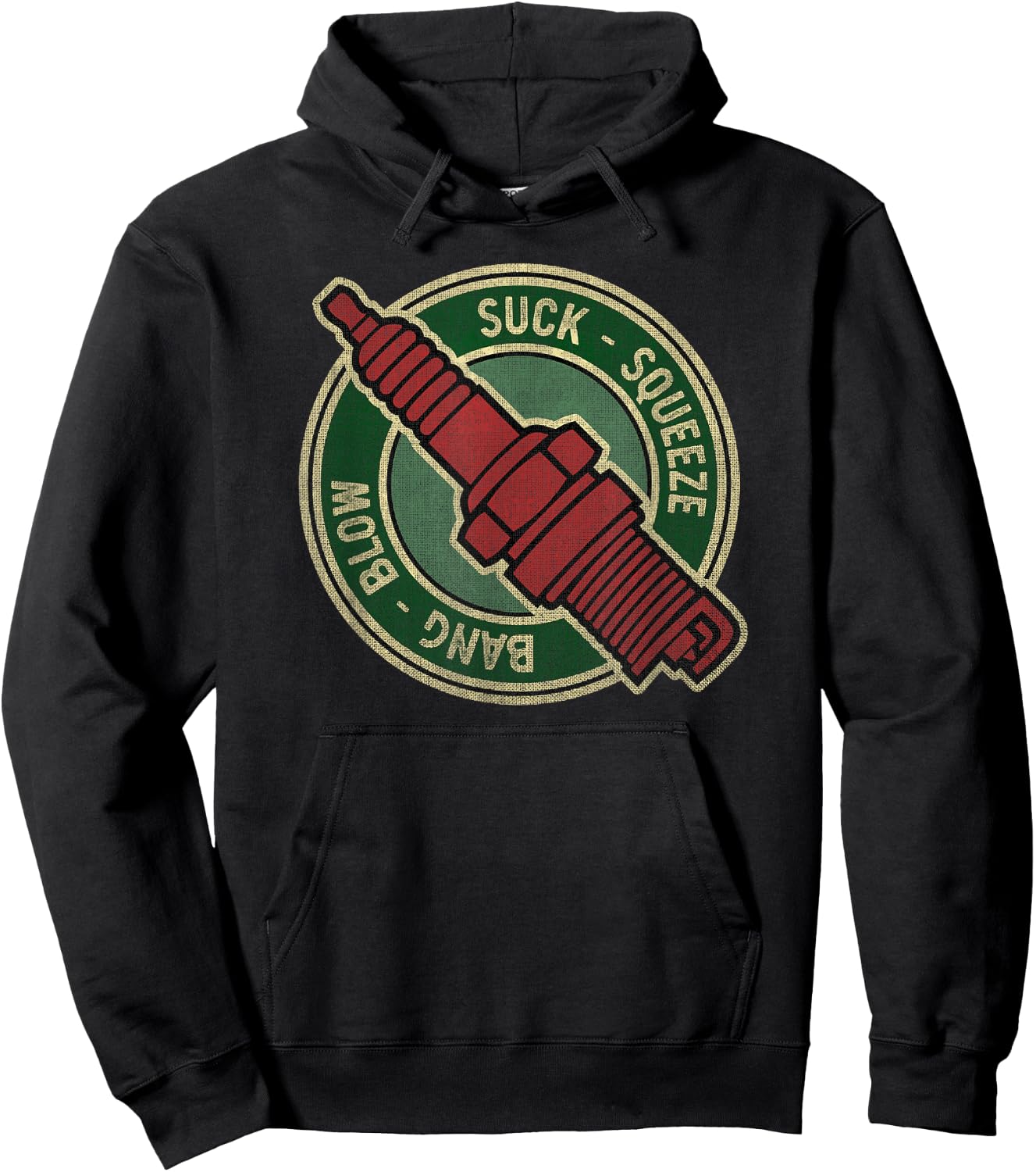 Suck Squeeze Bang Blow - Funny four stroke pun - Spark plug Hoodie - Hoodie | Black