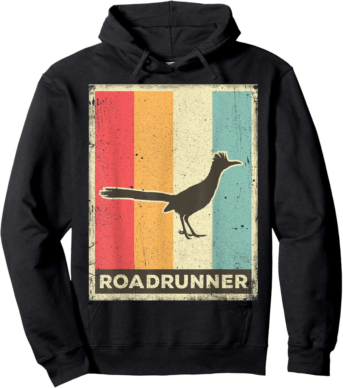 Roadrunner Lover Vintage Retro Poster Animal Hoodie - Hoodie | Black