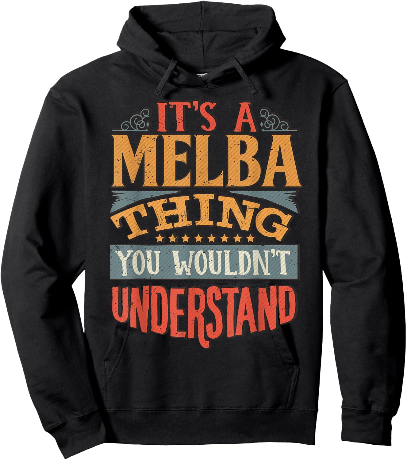 Melba Name Hoodie - Hoodie | Black