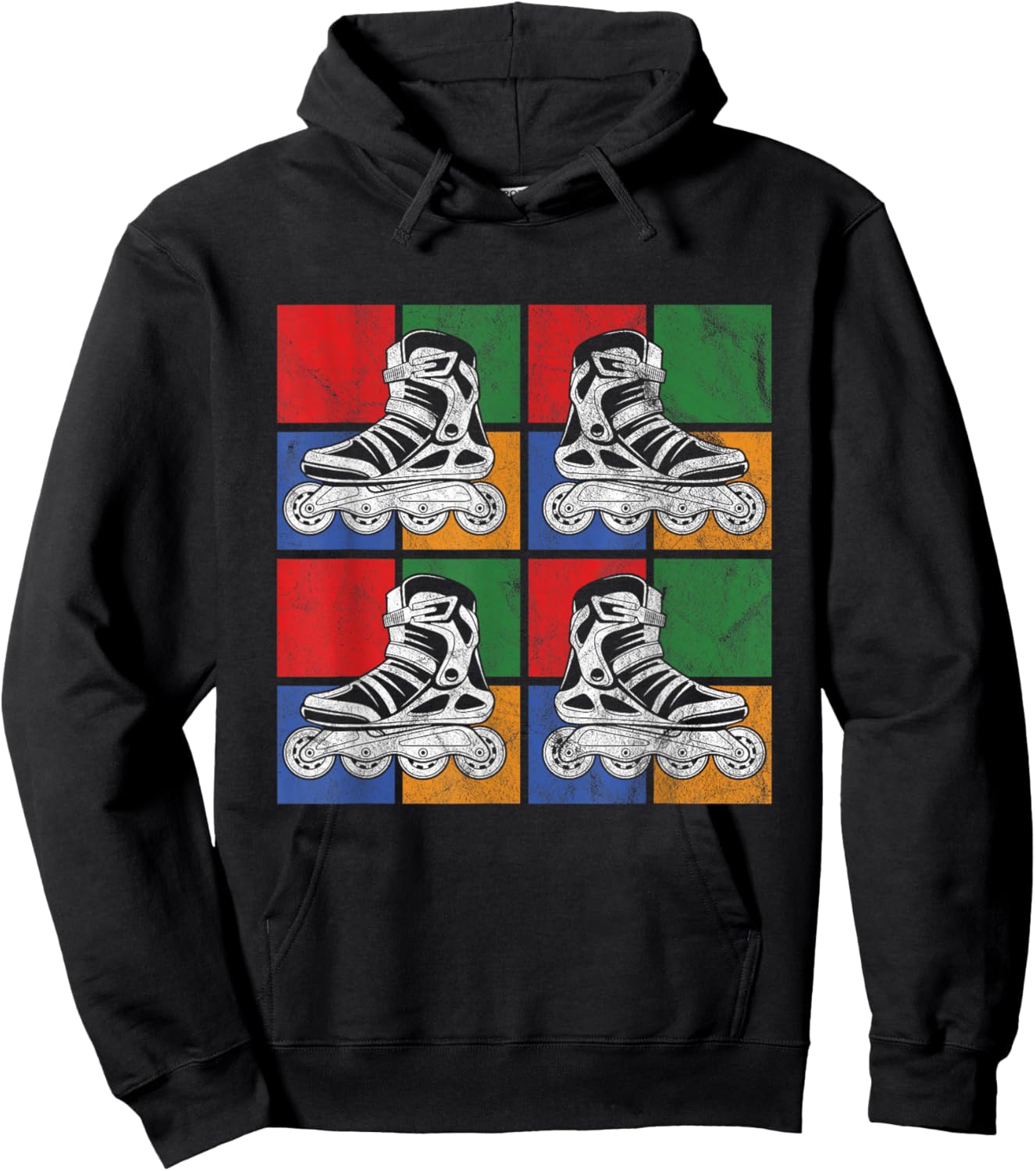 Inline Rollerblades Skater Skate Blades Roller Skating Gift Hoodie - Hoodie | Black