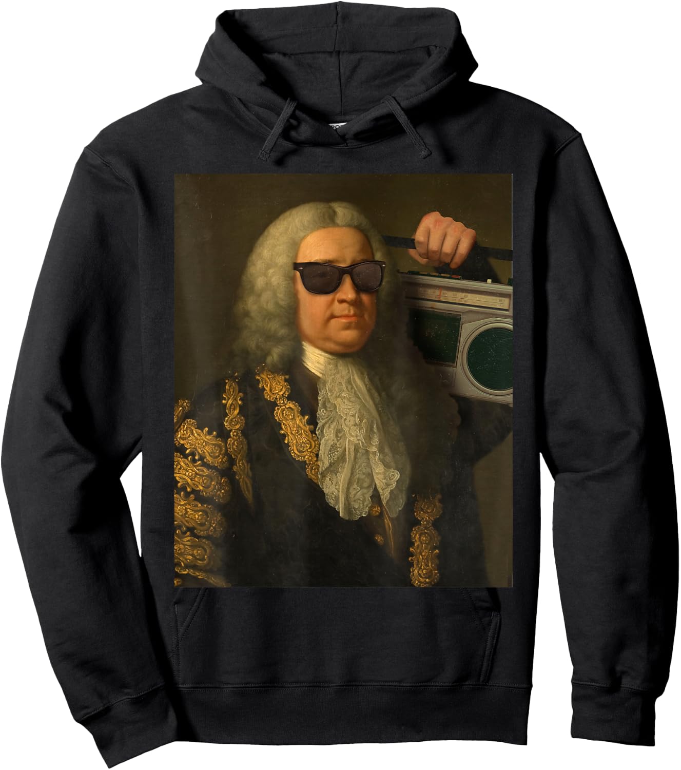 Funny Bach Music Vintage Classical Art Costume Hoodie - Hoodie | Black
