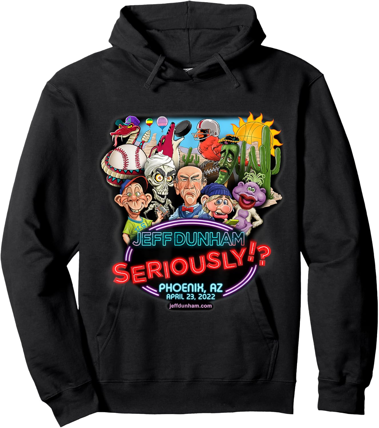 Jeff Dunham Phoenix, AZ (2022) Hoodie - Hoodie | Black