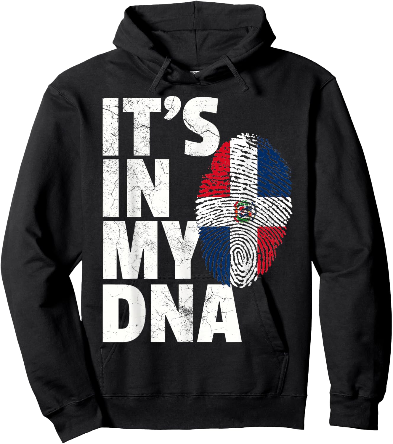 ITS IN MY DNA Dominican Republic Flag Pride National Country Hoodie - Hoodie | Black