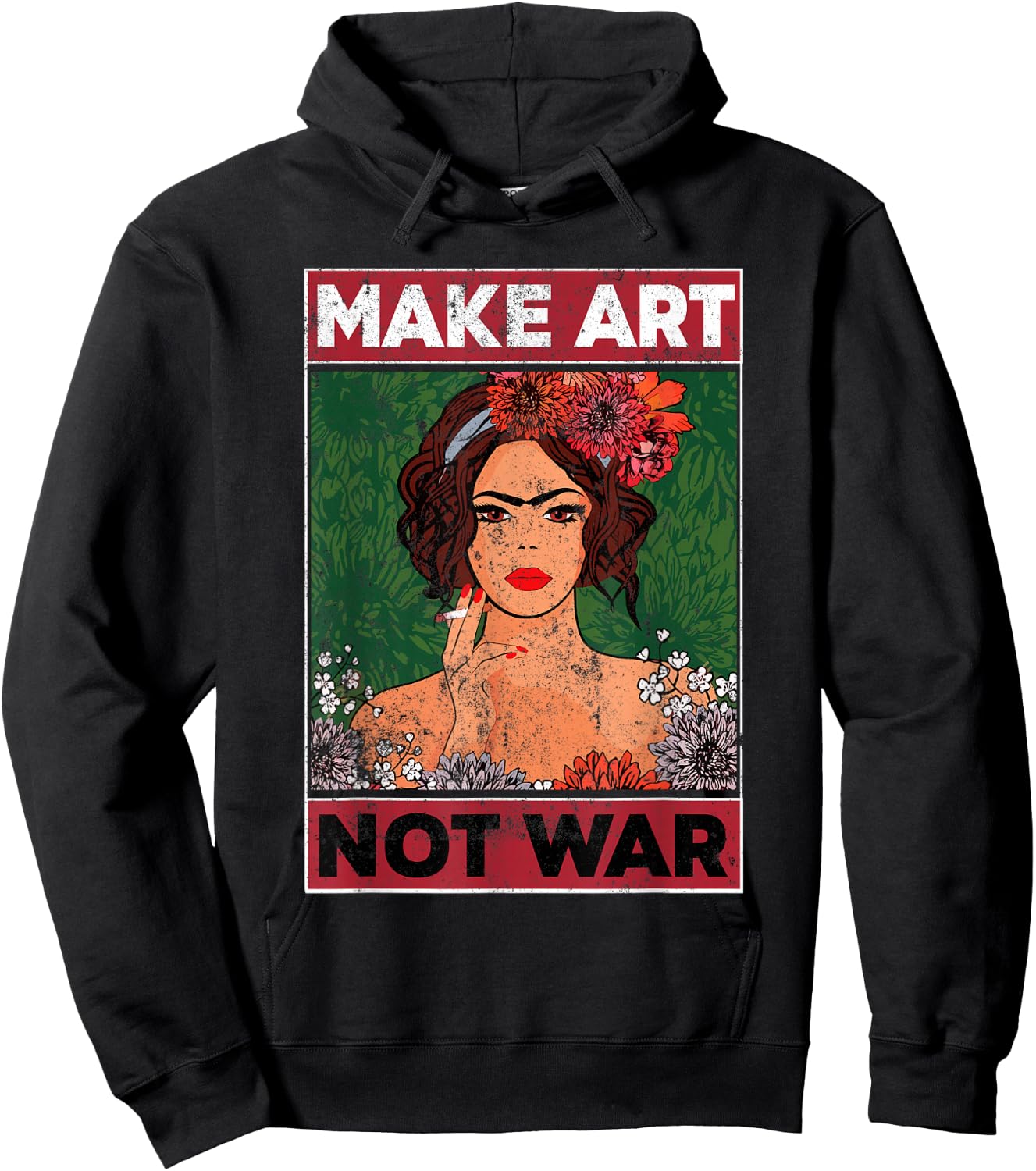 Make Art Not War Graphic Artists Painters Illustrators Hoodie - Hoodie | Black