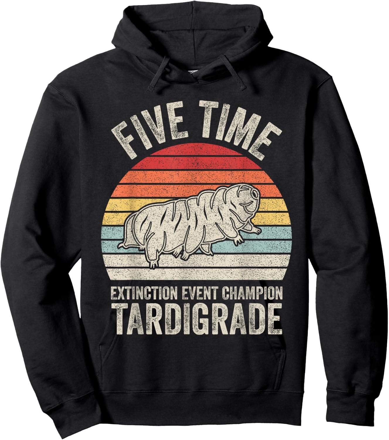 Vintage Retro Microbiology Biologist Gift Tardigrade Small Hoodie - Hoodie | Black