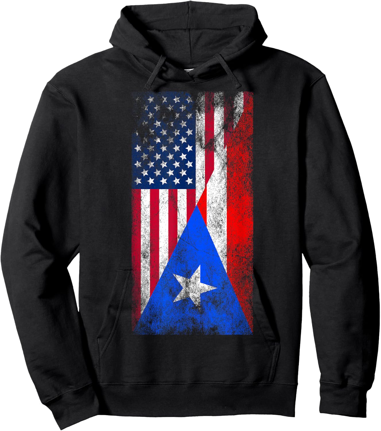 USA & Puerto Rico Flags - US of America, Puerto Rican Hoodie - Hoodie | Black