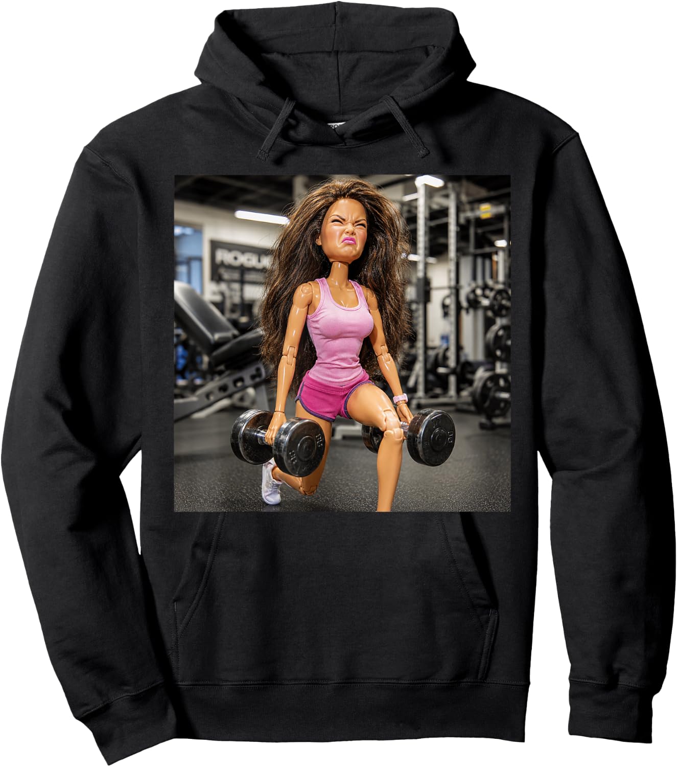 Disgusting Gym Girl Funny Workout Meme Humor Fitness Humor Hoodie - Hoodie | Black
