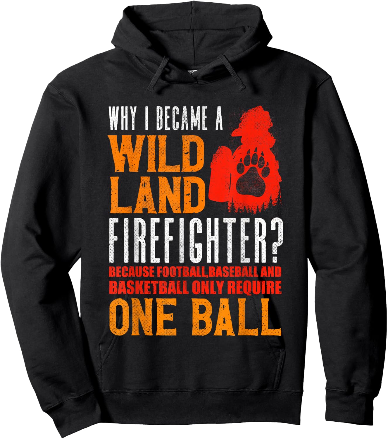 Firefighting Fireman Why I Became A Wildland Firefighter Hoodie - Hoodie | Black