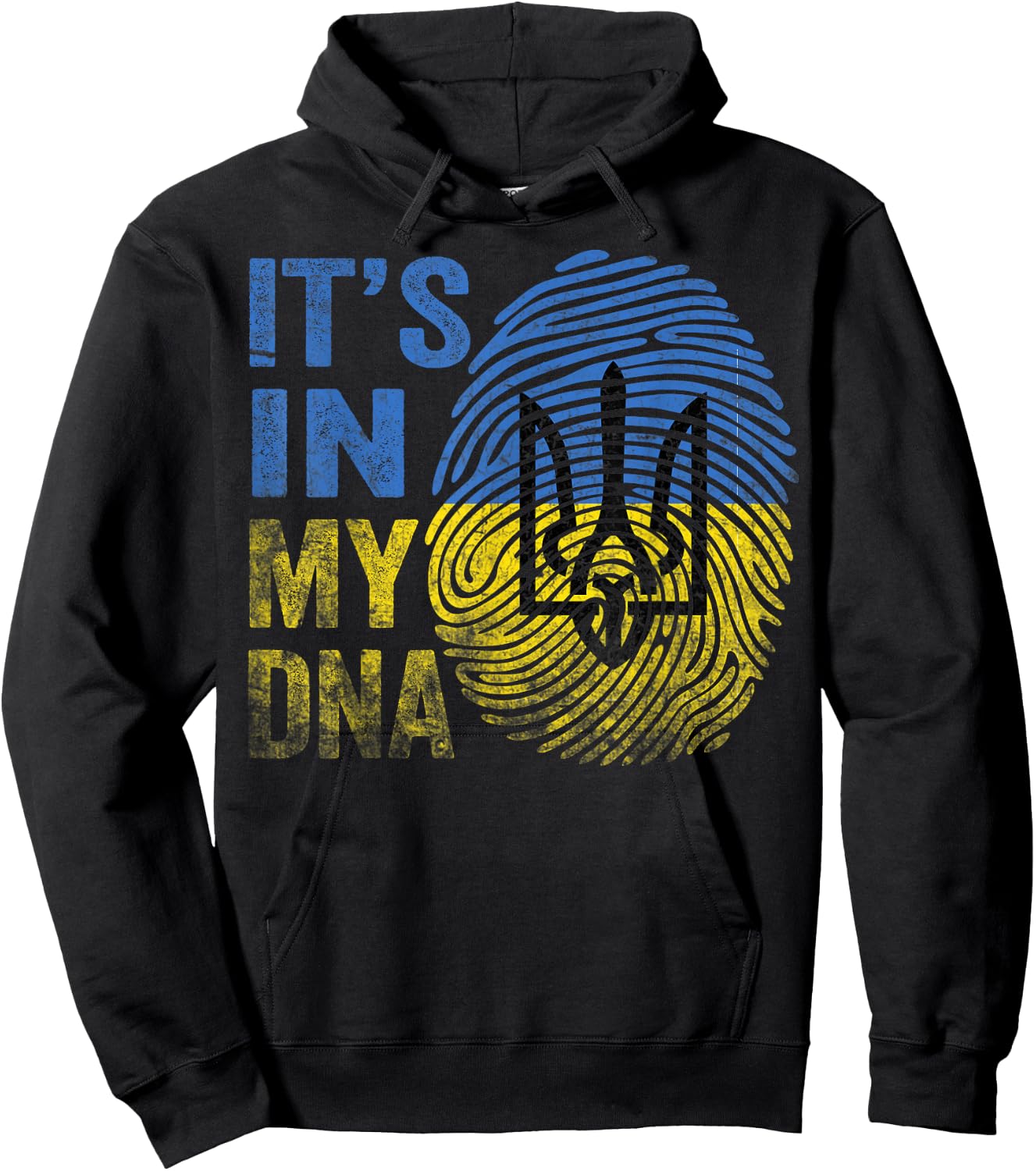IT'S IN MY DNA Ukraine Flag - Ukrainian Roots Hoodie - Hoodie | Black