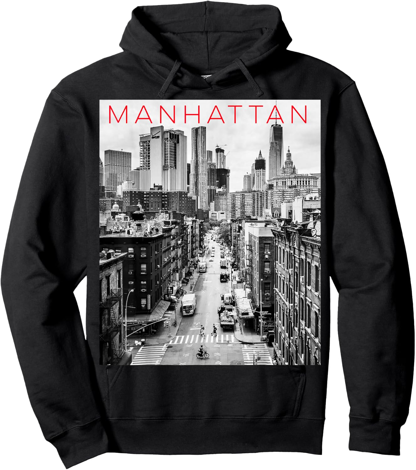 Manhattan T Shirt NYC New York City Hoodie - Hoodie | Black