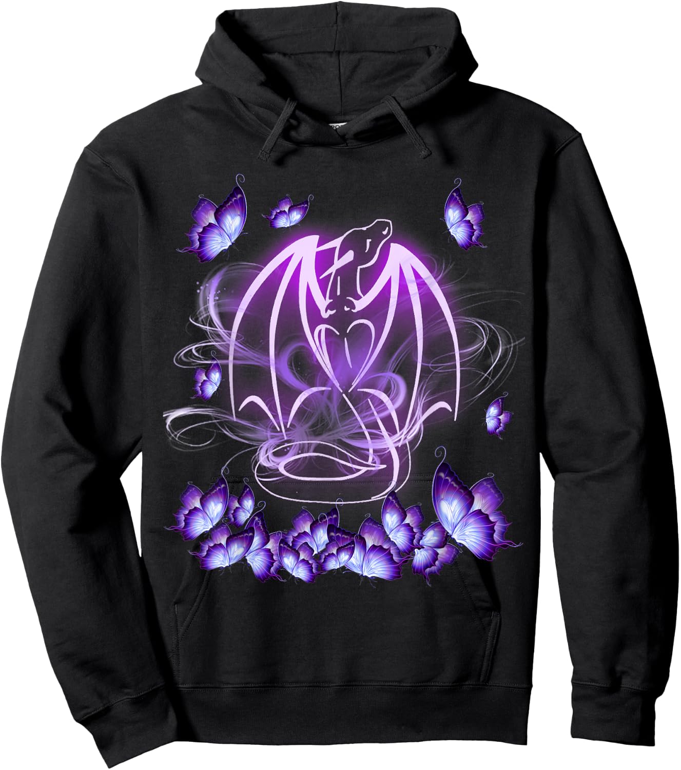 Dragon Magical Purple Hoodie - Hoodie | Black
