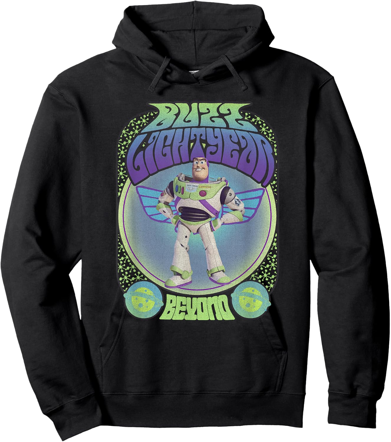 Disney Pixar Toy Story Buzz Lightyear Seventies Poster Hoodie - Hoodie | Black