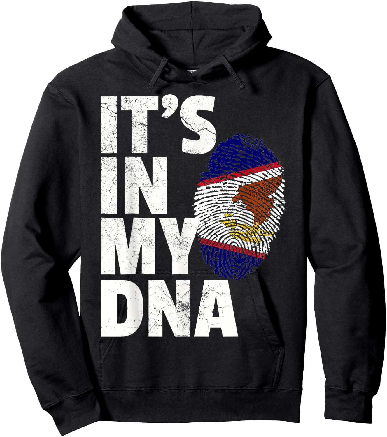 It's in My DNA American Samoa Flag Samoan Pride Roots Gift Hoodie - Hoodie | Black