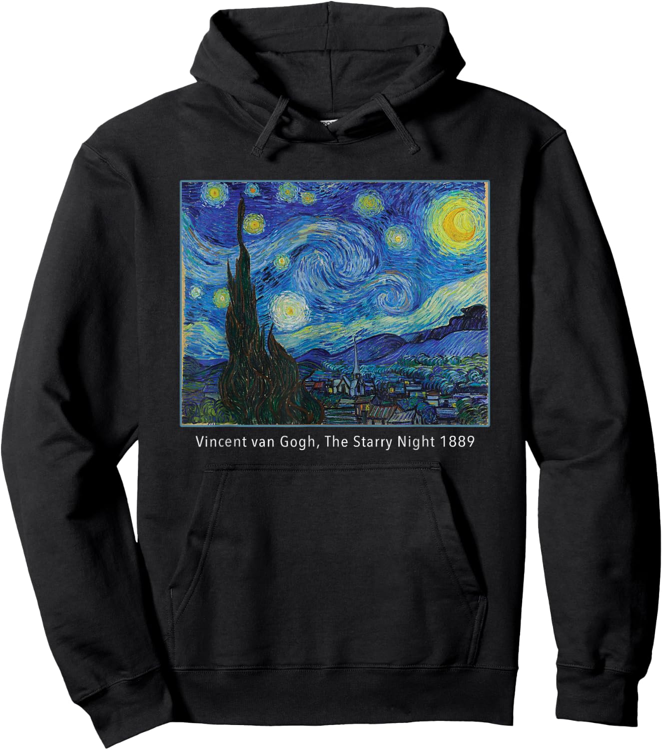 The Starry Night Vincent Van Gogh Famous Vintage Art Stylish Hoodie - Hoodie | Black
