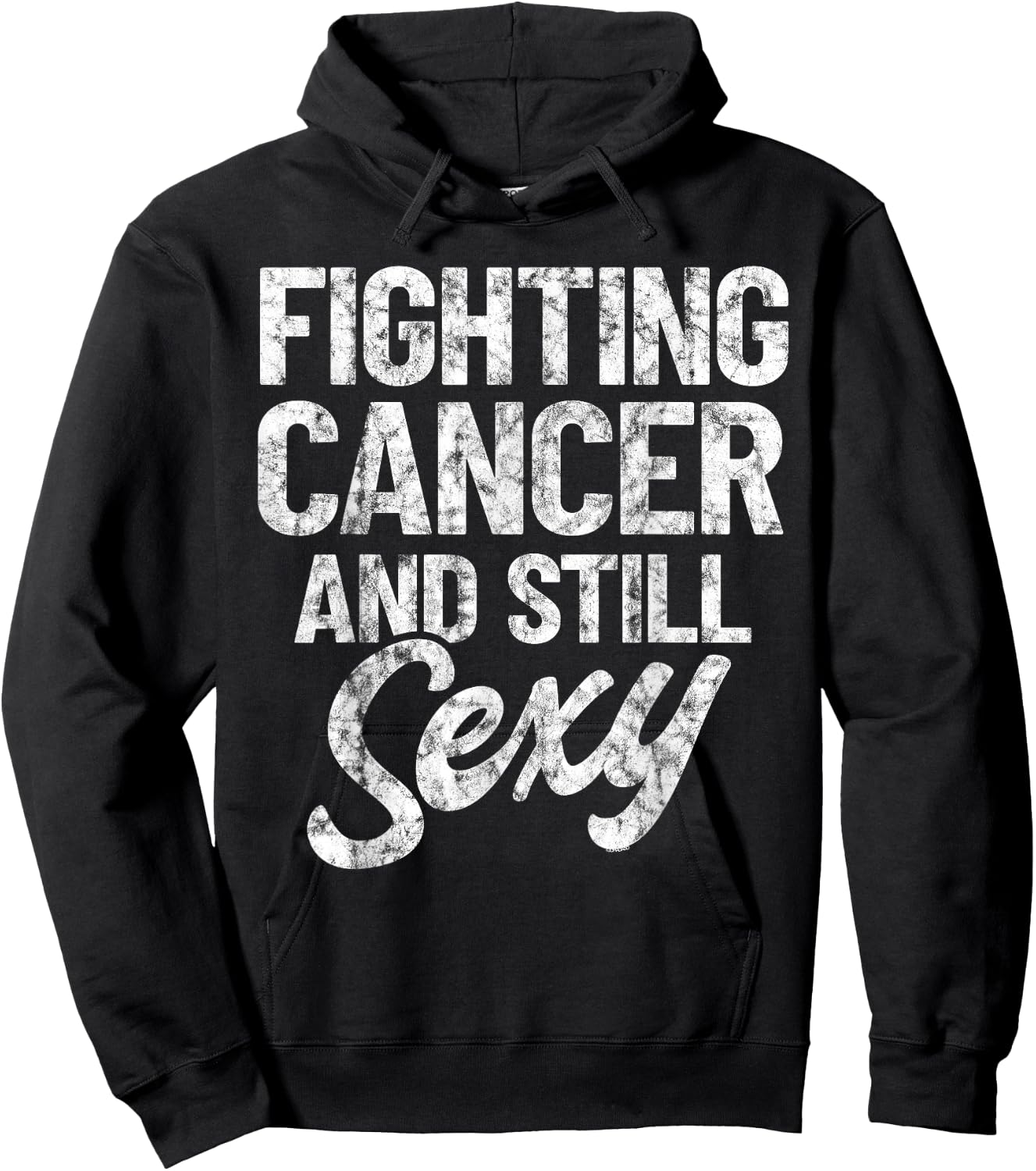 Fighting Cancer & Still Sexy | Chemo Warrior Vintage Hoodie - Hoodie | Black