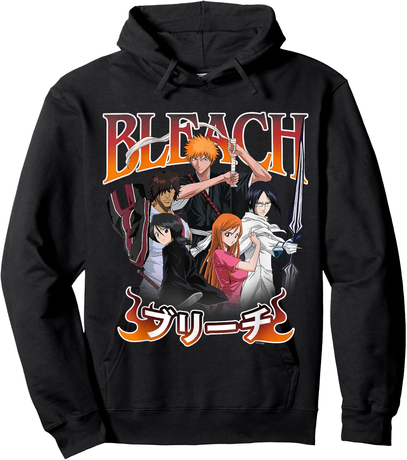 Bleach Team Ichigo and Ombre Logo Anime Hoodie - Hoodie | Black