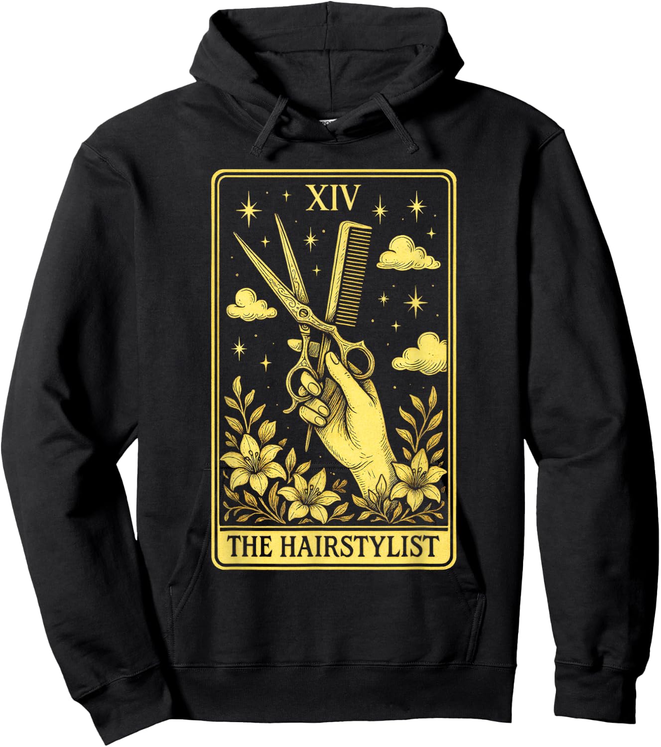 The Hairstylist - Tarot Card Hair Stylist Art Hoodie - Hoodie | Black
