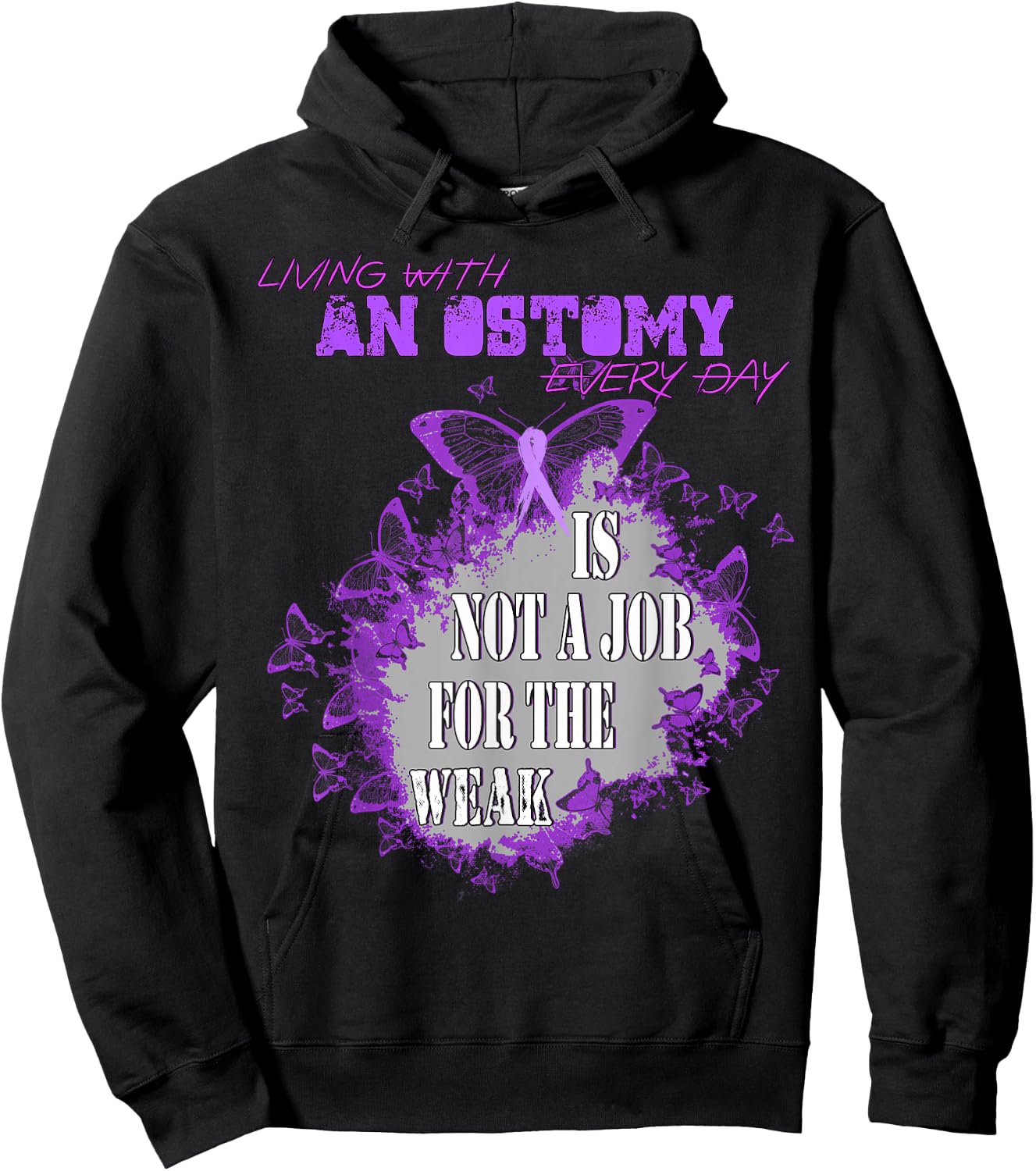 Ostomy Survivor Awareness Hoodie - Hoodie | Black