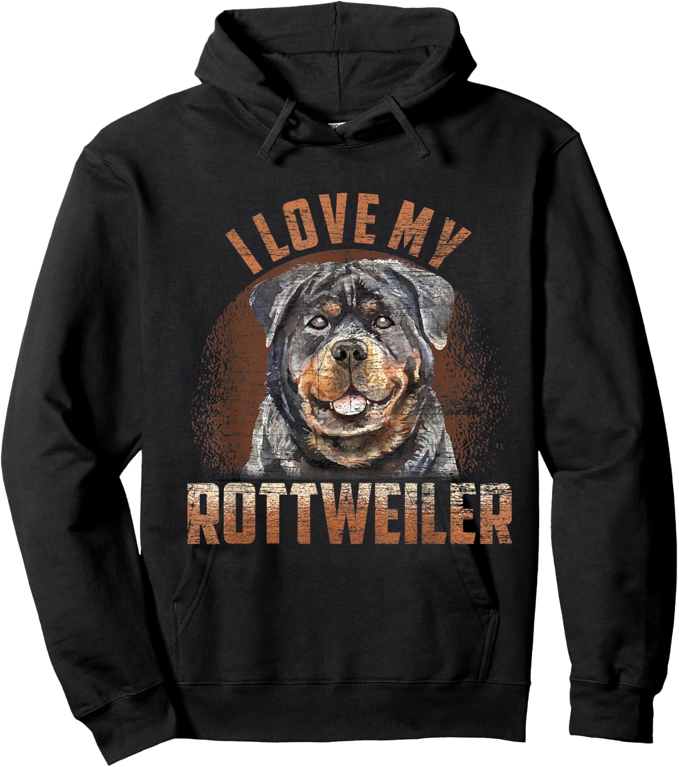 I Love My Rottweiler Hoodie - Hoodie | Black