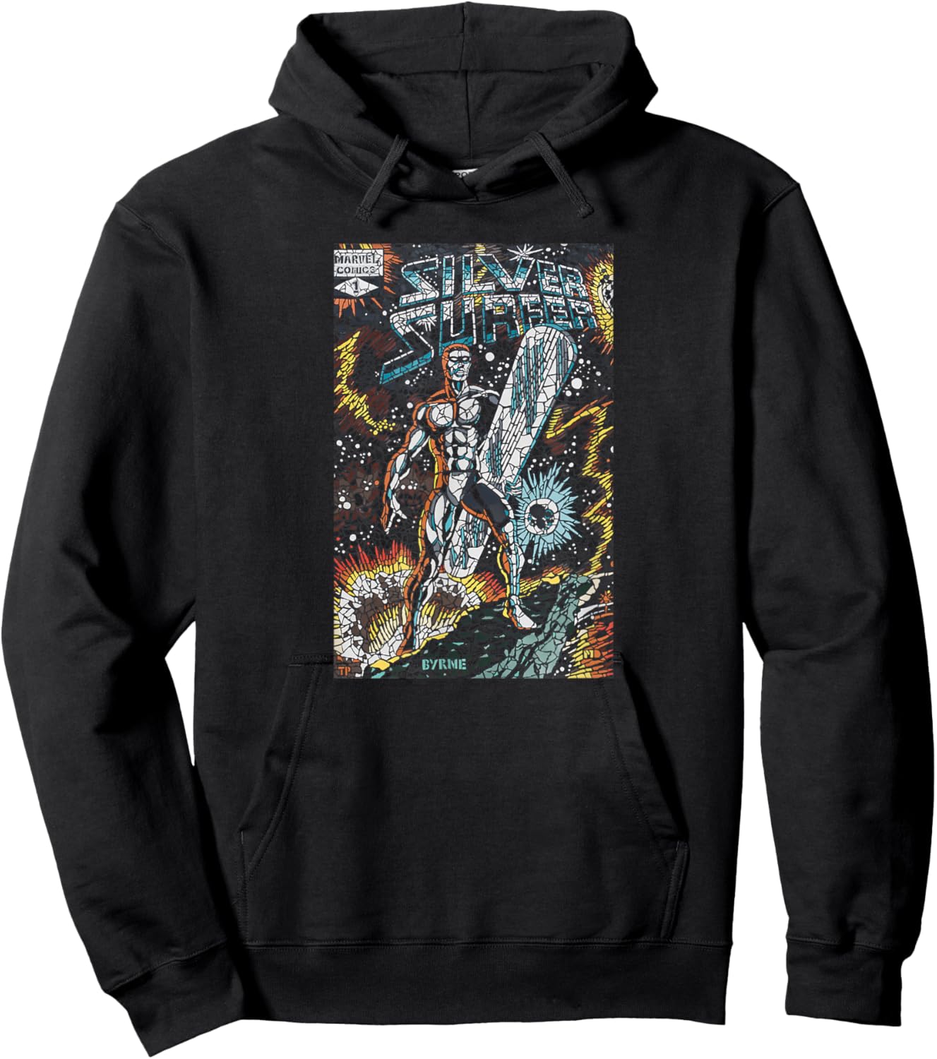Marvel Silver Surfer Black Shattered Mosaic Variant Cover #1 Hoodie - Hoodie | Black