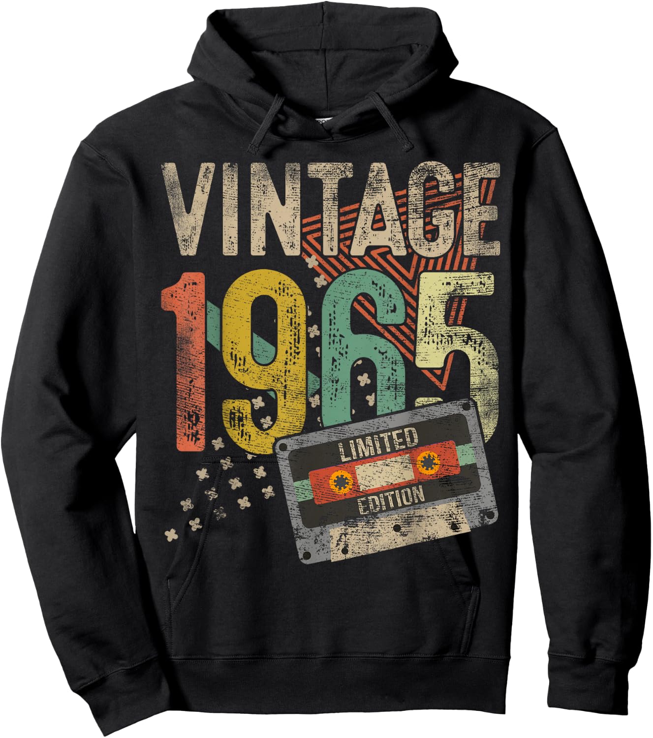 Vintage 1965 60th Birthday Gifts Women 60 Year Old Hoodie - Hoodie | Black